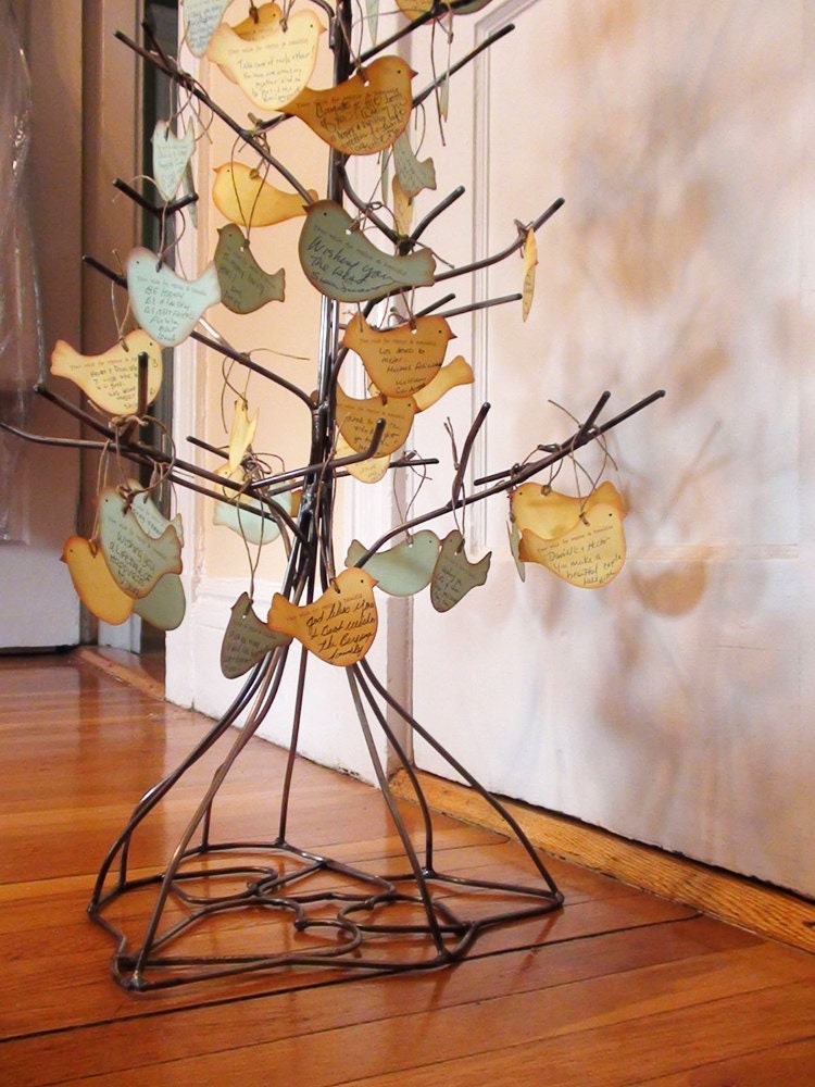 Wishing Tree for weddings, showers, and holiday decor.   Tree sculpture  Custom base designs available 
