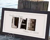Personalized Alphabet Letter Photography Wedding Gift, Anniversary Gift, Personalized Name Framed 10x20 Modern