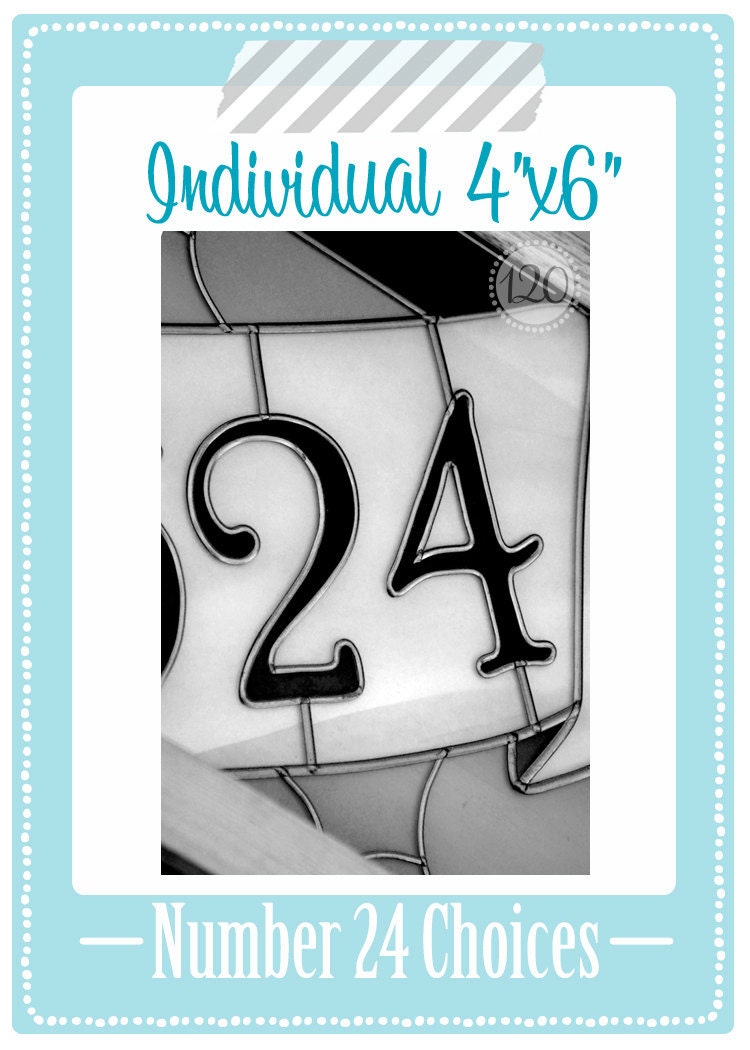 4x6 Number 24 Individual Print