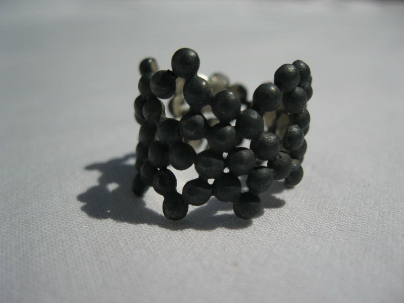 Contemporary Ring Oxidized Silver Jewelry