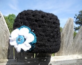 Shark Fans Open Stitch Beanie