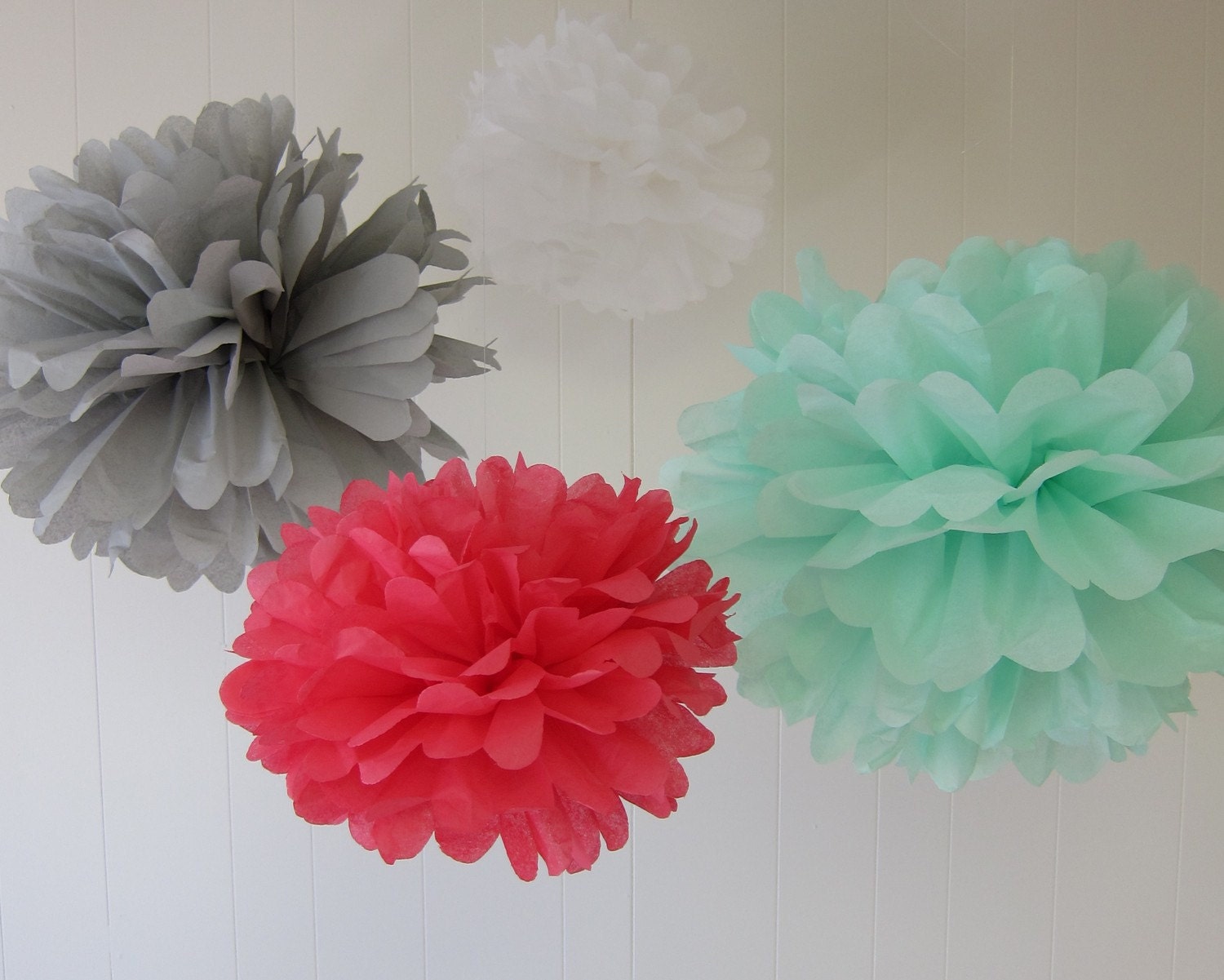 Sarah Elizabeth Collection- 5 Pom Poms- Girls birthday party/ girls room decorations/ hanging party decorations/ baby shower decorations