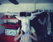 White Foldeer - Deer Head Papertoy