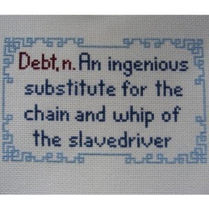 Ambrose Bierce Quote Cross Stitch Pattern