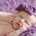 Purple Newborn Halo Headband with Sequins