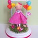 Custom happybirthday cake topper-clothespin doll