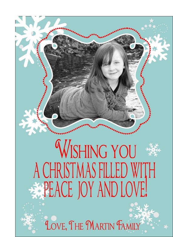 5x7 Custom Christmas/Holiday Photo Card Il_570xn