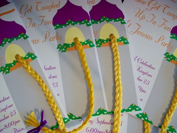 24 Rapunzel Tangled Birthday Invitations Printed Il_570xn