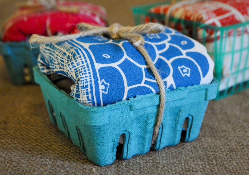 Blueberry Basket Flour Sack Dish Towel
