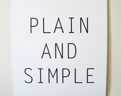 Plain And Simple - Silkscreen Print - WiderAwake