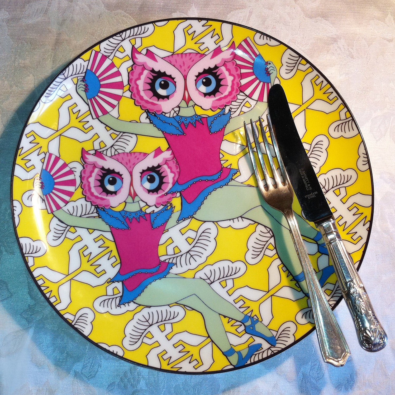 The Owl Dancers - Limited Edition 10" Porcelain Dinner Plate