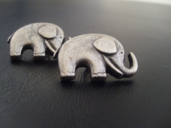 Baby Silver Elephant Stud Earrings