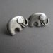 Baby Silver Elephant Stud Earrings