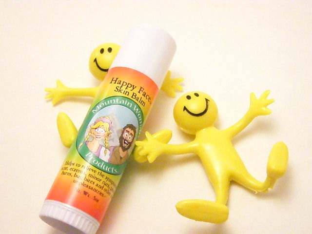 Organic and Natural  Acne Balm Happy Face tm for Eczema, Psorasis, Insect Bites and Happy Skin