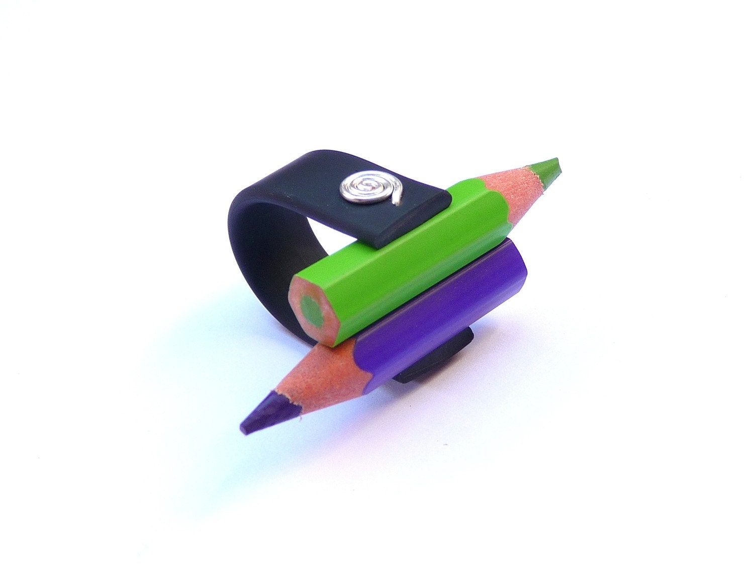 Upcycling Necklace - pencilmania - Rainbow - Made with genuine color pencils