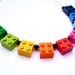 Upcycling Necklace  - play with me - RAINBOW  made with genuine LEGO(r) bricks