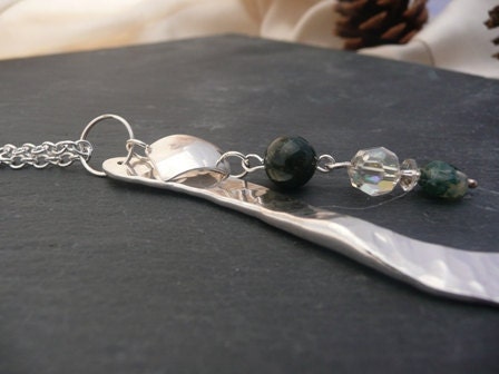 SALE 50% OFF Silver Pendant - Moss