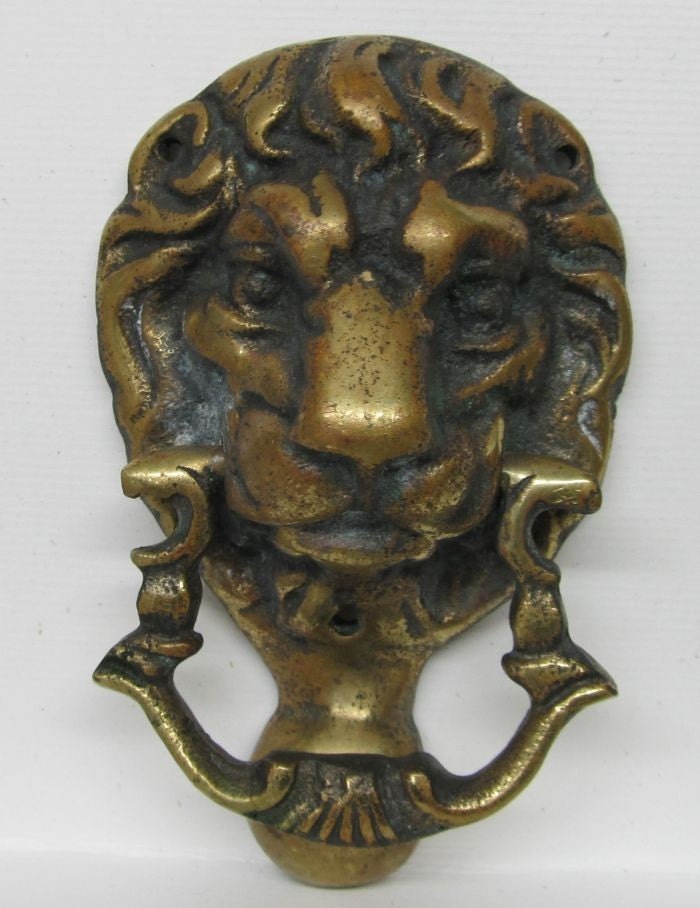 Sale - Reduced Brass Door Knocker - Lion Head