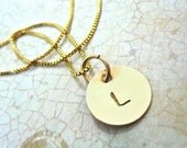 Personalized Gold Fill Initial Pendant