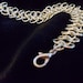 Chainmaille Silver and gold delicate bracelet with antique crystal - cm02