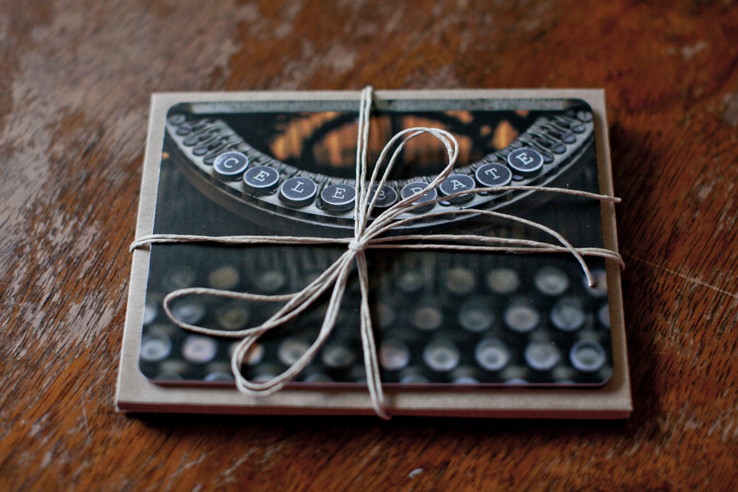 Typewriter Key Celebrate Blank Cards - Photo Notecards set of 8