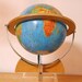 1930s School Globe w/Fabulous Architecture:
