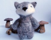 Needle felted wolf