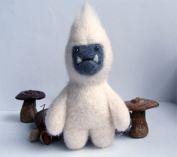 Needle felted yeti