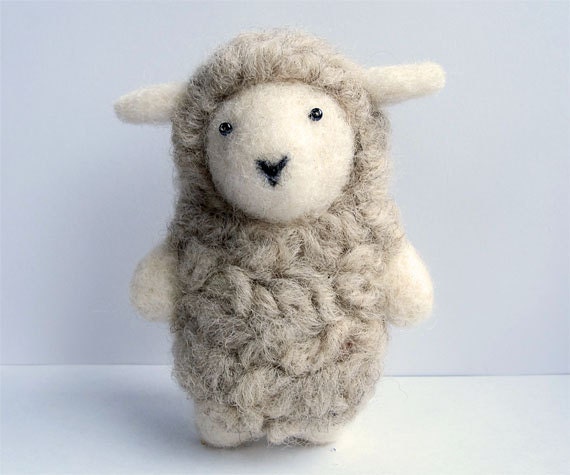 Needle felted sheep