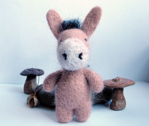 Needle felted donkey - RESERVED for Amy-Anne Williams