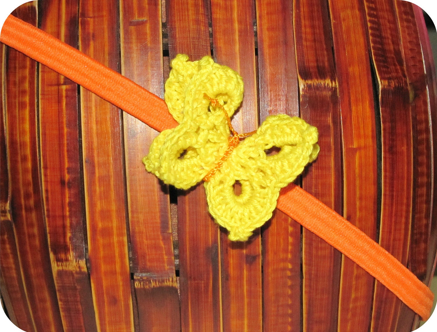 Flutter Away Headband - Yellow Butterfly