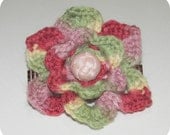 Multi - Colored Flower Hair Barrette
