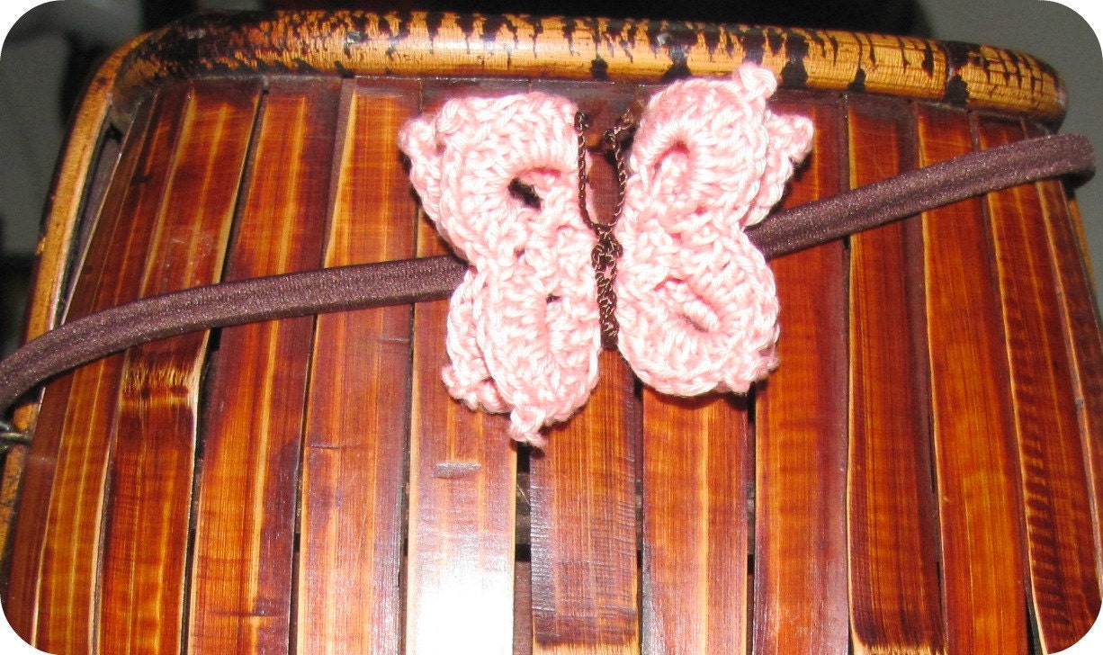 Flutter Away Headband - Light Pink Butterfly