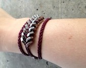 LUXLA Silver Cranberry Hex Bracelet