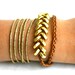 LUXLA Indian Leather Hex Bracelet