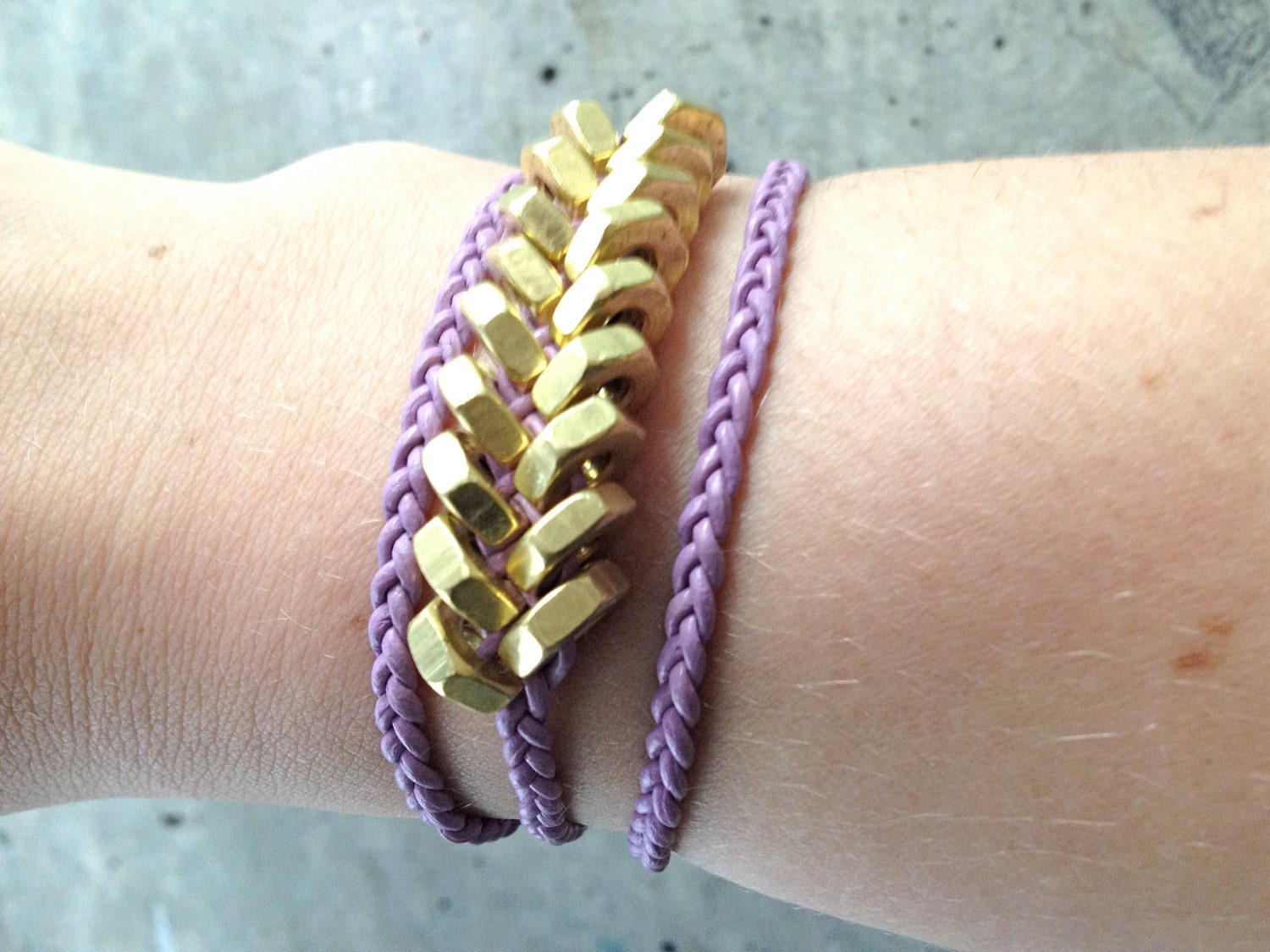LUXLA Lavender Love Hex Bracelet