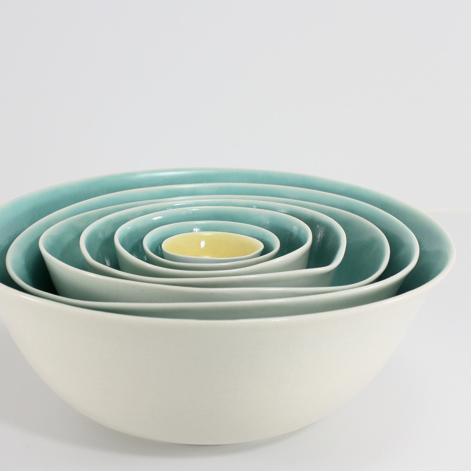 7 pc. Nesting Set in Sea and Butter