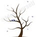 flutterby baby fingerprint guest book tree - printable file