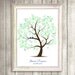 flutterby baby fingerprint guest book tree - printable file