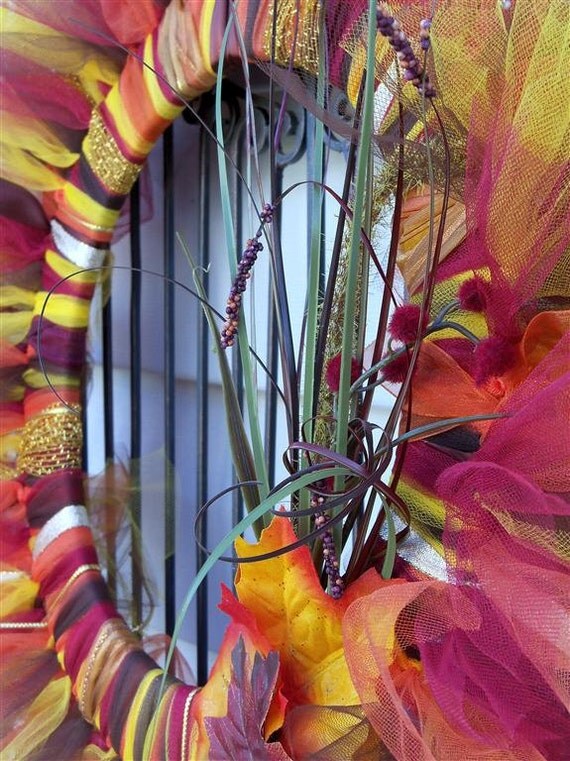 Autumn / Fall Tulle Wreath- A MUST SEE