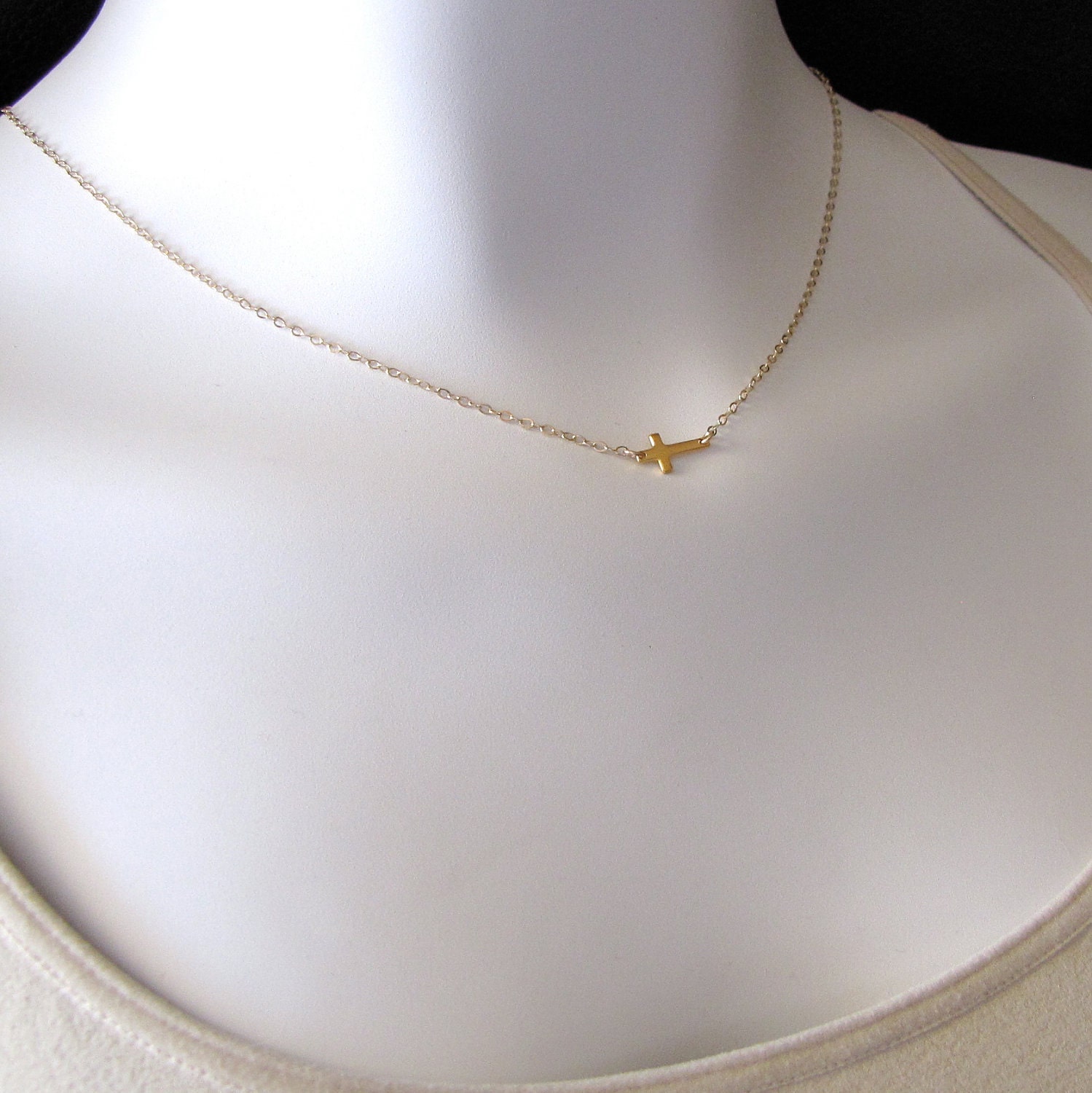 Sideways Mini Cross Bracelet