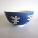 Porcelain Bowl Royal Copenhagen Denmark Blue White Pink Rice Abstract 21061
