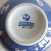 Porcelain Bowl Royal Copenhagen Denmark Blue White Pink Rice Abstract 21061