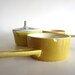 5 DOLLAR CLEARANCE SALE Villeroy & Boch Mid Century Modern Set Sauce Pourer Ramekins Sunshine Yellow Scandinavian Style Flowers