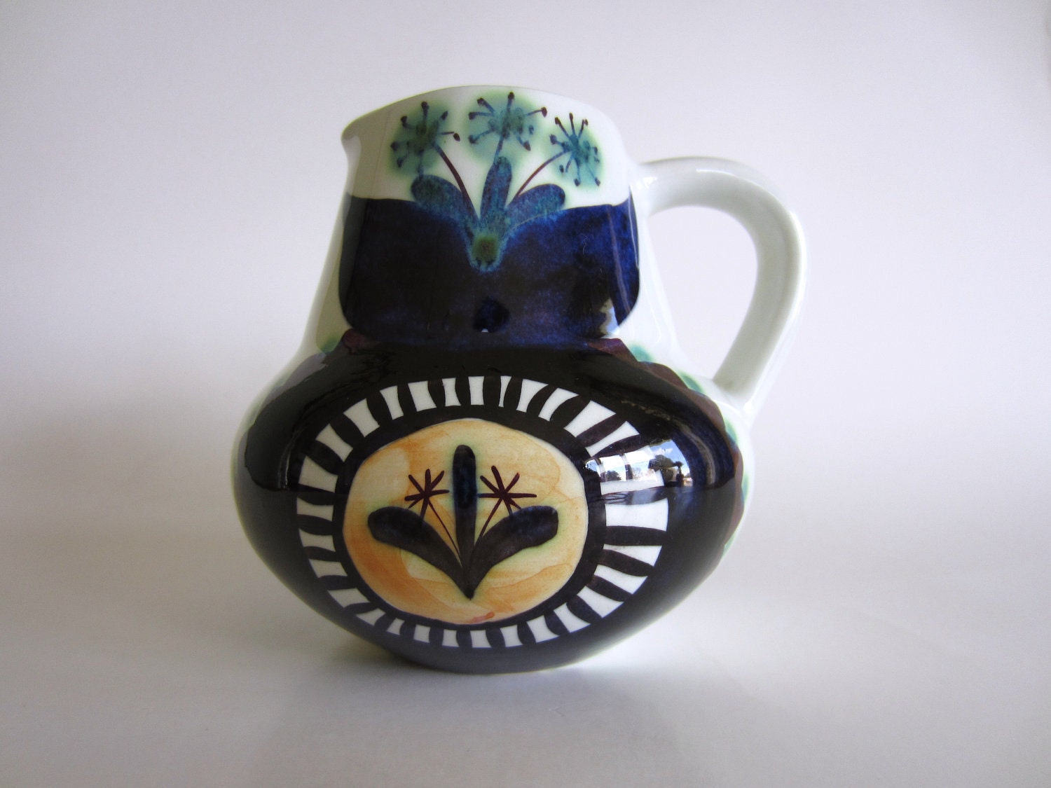 Royal Copenhagen Fajance Marianne Johnson Pitcher Jug Mid Century Danish Modern Scandinavian Pottery Denmark
