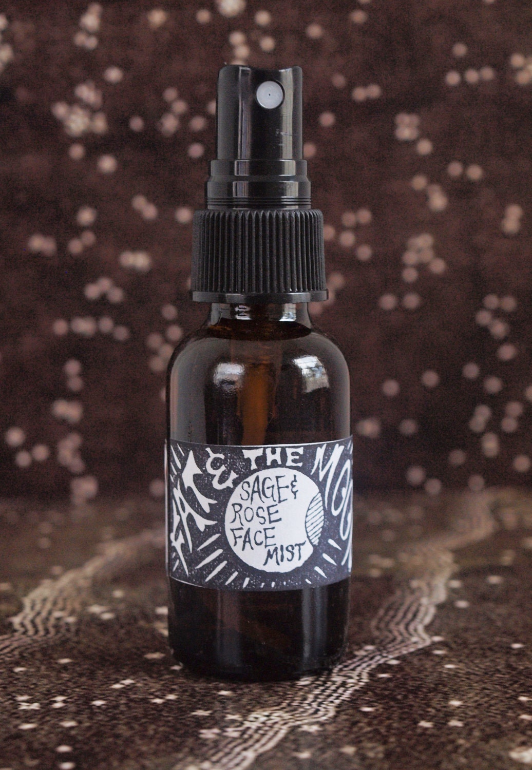 Sage & Rose Face Mist 1 oz Amber Glass