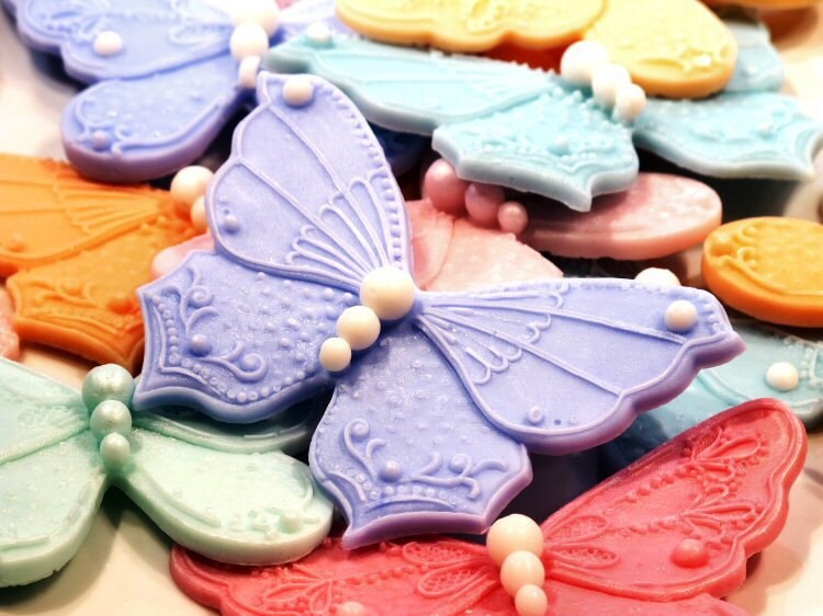 Elegant Butterfly Soap - Set of Two Hostess Bridal Baby Shower Vegan