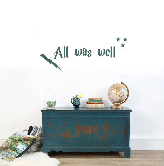 All was well Harry Potter Vinyl Wall quote Decal.