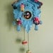 Reclaimed cuckoo clock in pretty sky blue