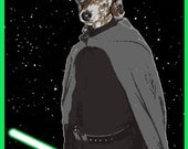 Digital Print Dachshund Luke Skywalker Star Wars Pop Art